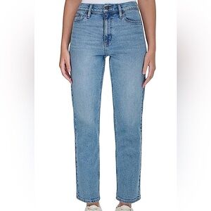Calvin Klein Jeans Womens 8 Melody High Rise Straight Leg‎ Light Wash Western